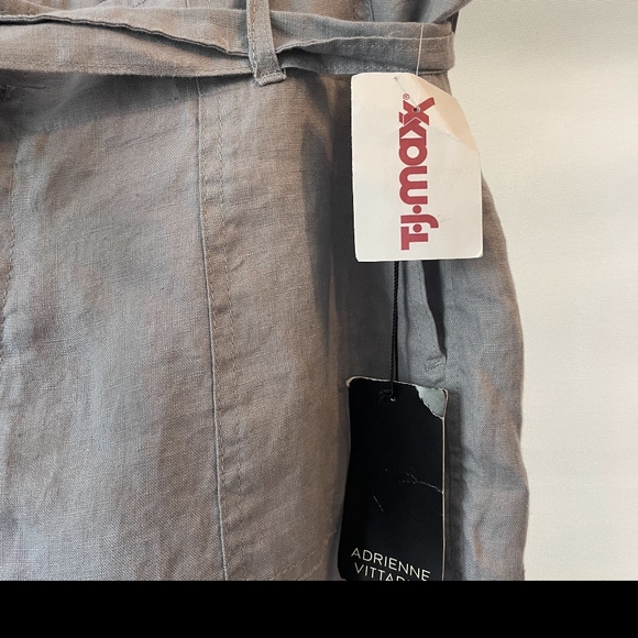 NWT Adrienne vittadini 100% Linen Pants Size 14 Blue Gray - Picture 10 of 10